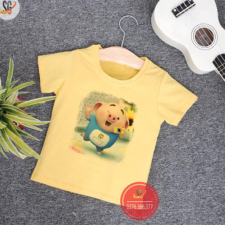 Áo trẻ em chú heo đáng yêu - Thun Cotton - có 3 màu TE07