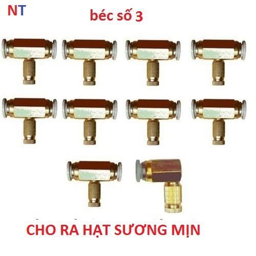 bộ 10 béc phun sương số 3 bằng đồng