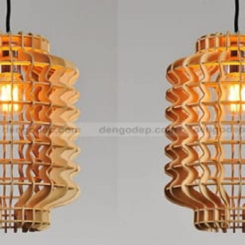 Đèn gỗ thả trần CAO CẤP hiện đại sang trọng chất liệu gỗ trang trí cho phòng khách nhà căn hộ decor nhà quán cafe