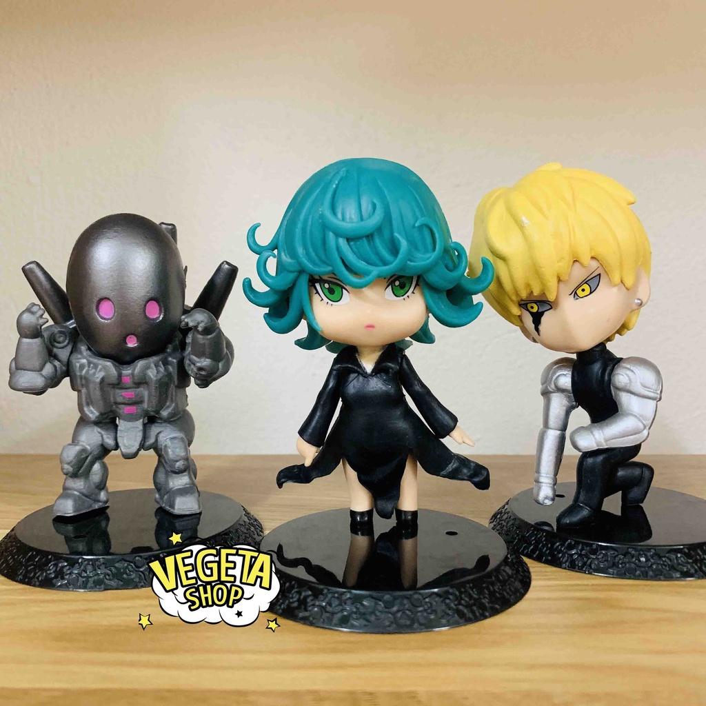Mô hình One Punch Man - Saitama Genos Tatsumaki Lốc xoáy Bang Metal Knight Hiệp sỹ kim loại Mumen Rider - Cao 8~10,5cm