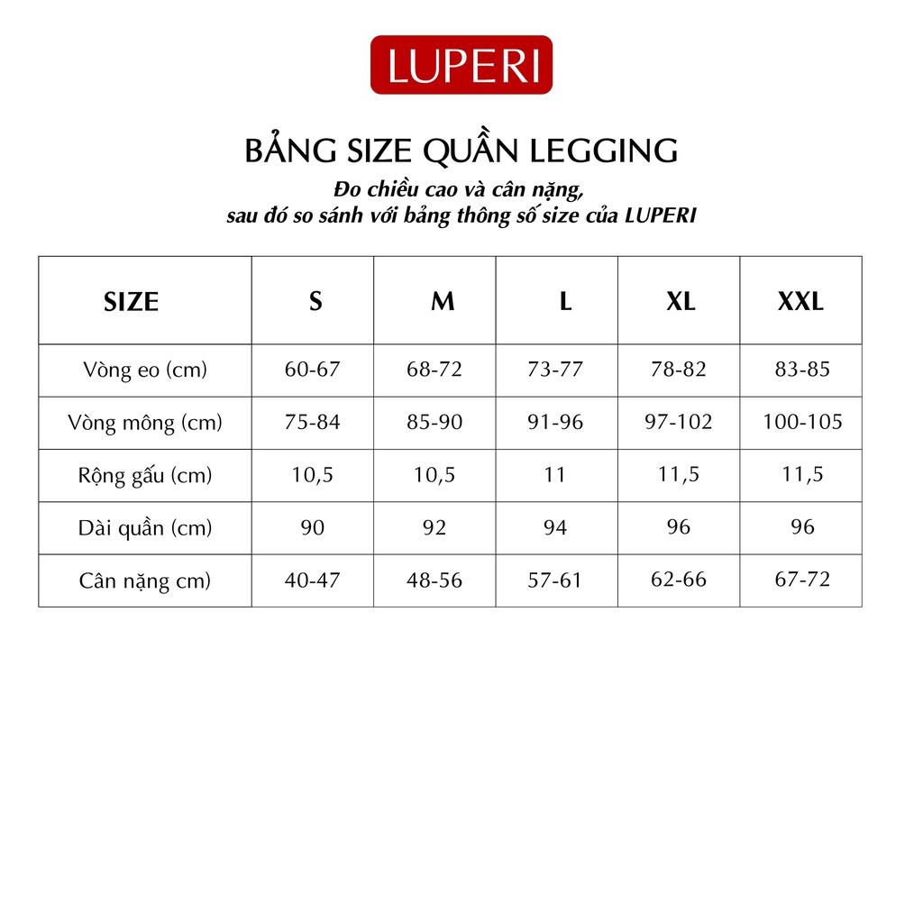 Quần Legging Nữ LUPERI LP530 Cạp Cao Gen Bụng Nâng Mông Hiệu Quả Không Bai Không Xù