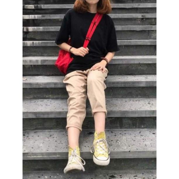 Quần kaki baggy ống suôn lưng thun cực hot