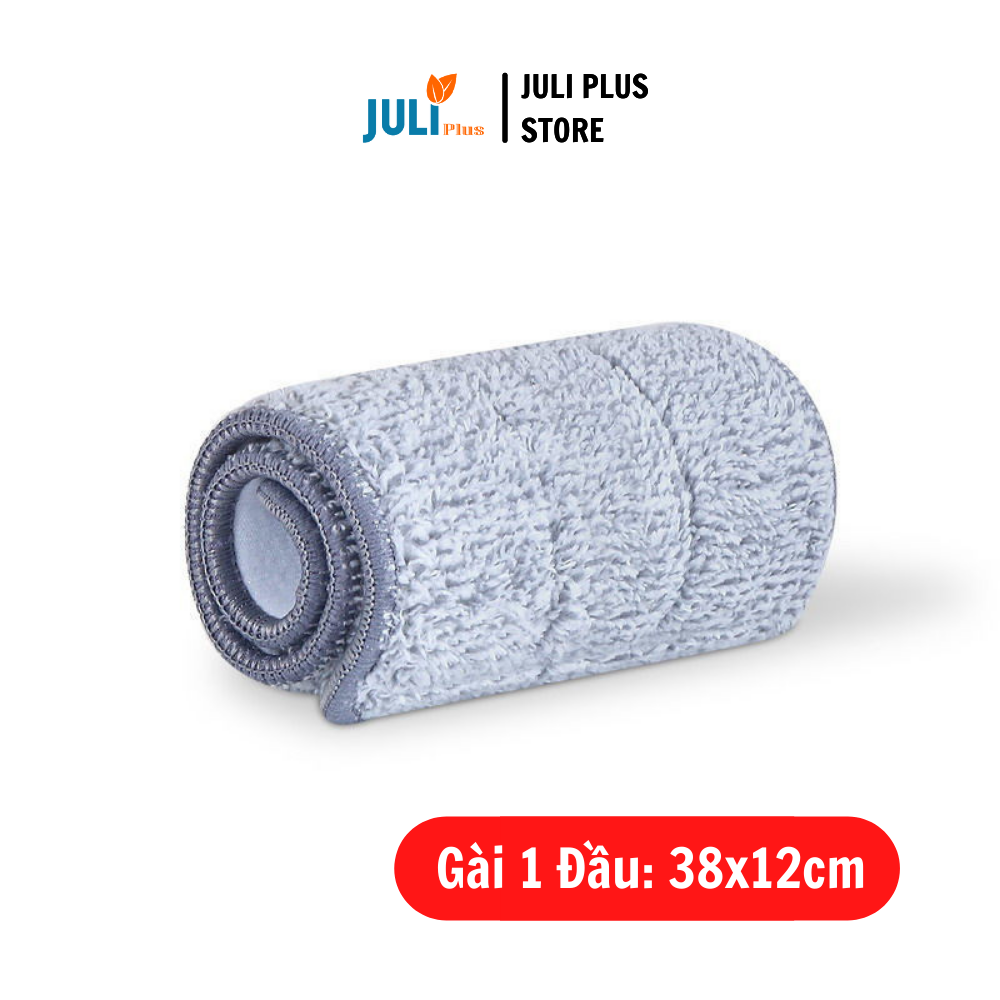 Miếng Giẻ Lau Nhà Vải Microfiber Cao Cấp - Bông Lau Thay Thế Cây Lau Nhà Thông Minh Tự Vắt Tiện Lợi - Giẻ Lau Nhà Kích Thước 38x12cm Hình Chữ Nhật Cao Cấp