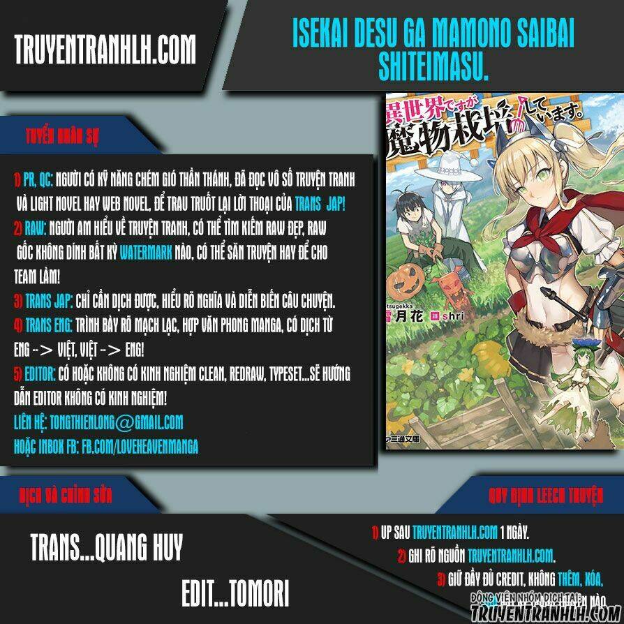 isekai desu ga mamono saibai shiteimasu chapter 4 1