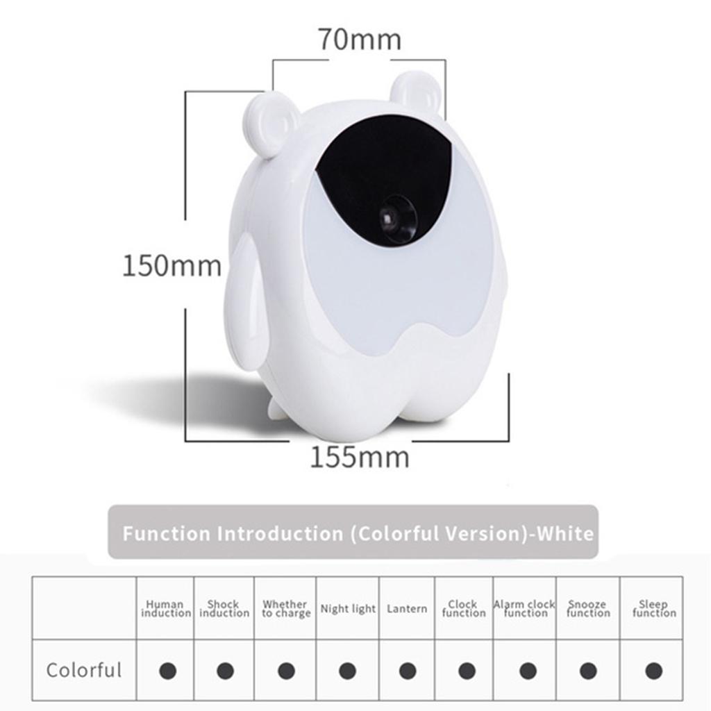 Digital LED Wake Up Light Table Lamp Alarm Clock Night Light Warm Light Colorful Light Beside Lamp for Kids Party Bedroom Home Decor