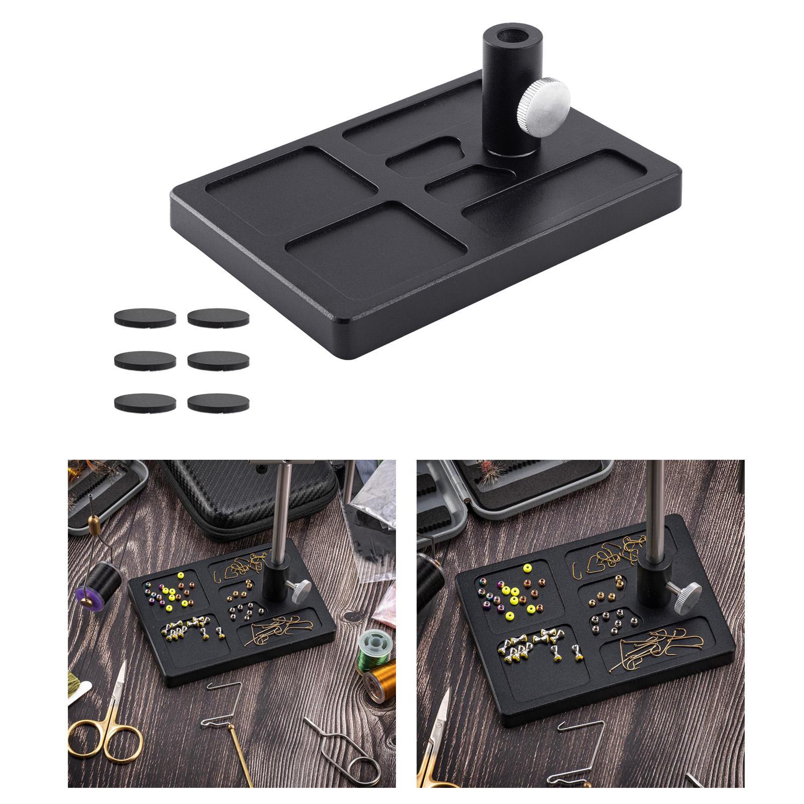 Fly Tying Pedestal Base Fly Tying Tools Fishing Accessories Lure Maker DIY Professional Fishing Hook Rotary Clamp Fly Tying Vise for Travel