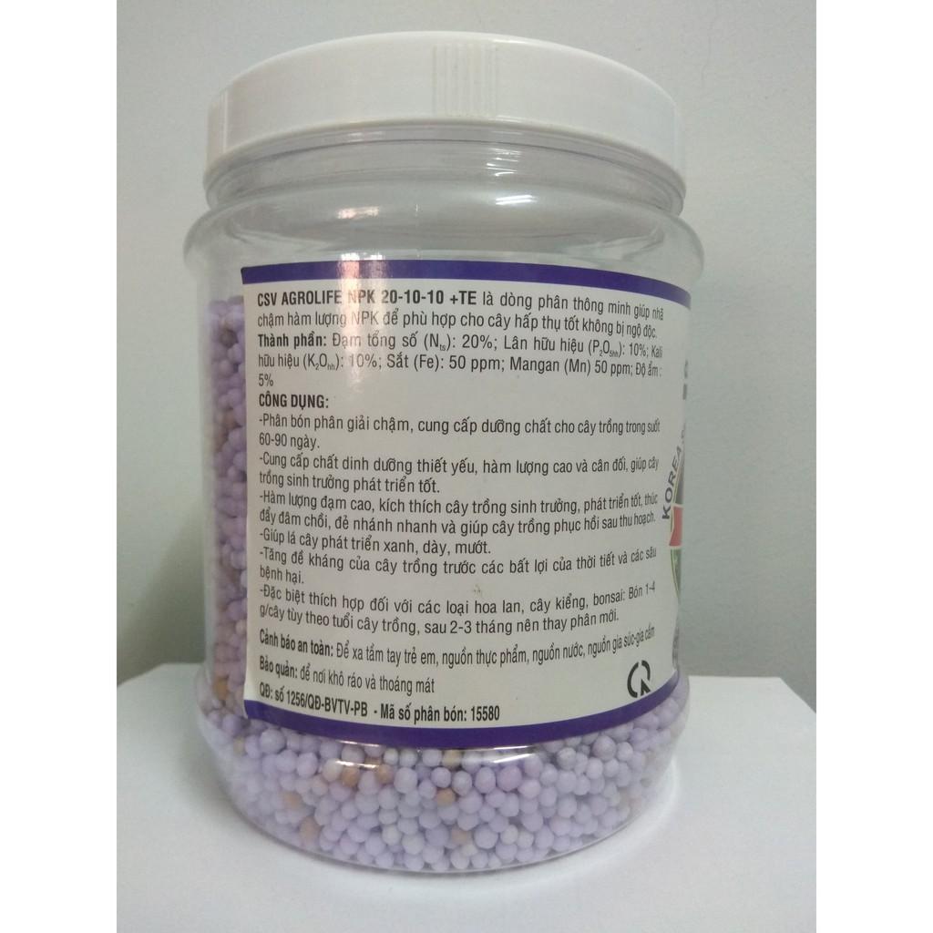 Phân tan chậm Hàn Quốc NPK 20-10-10+TE - chai 1 kg