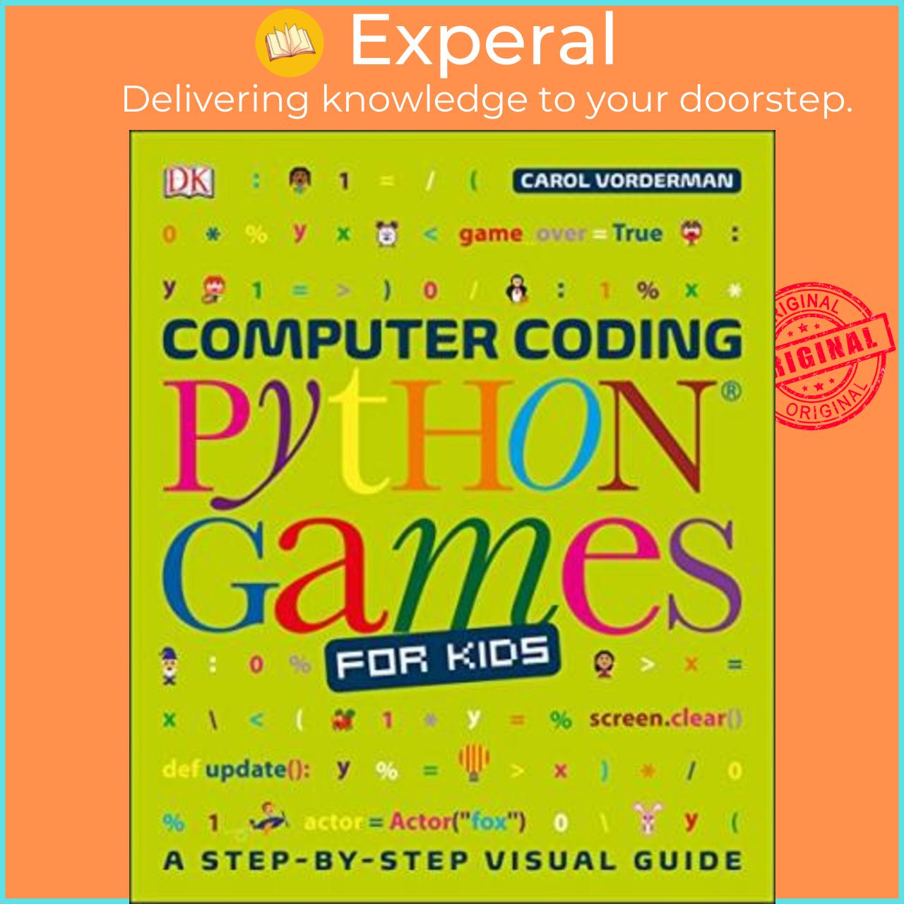 Sách - Computer Coding Python Games for Kids by Carol Vorderman UK edition, paperback