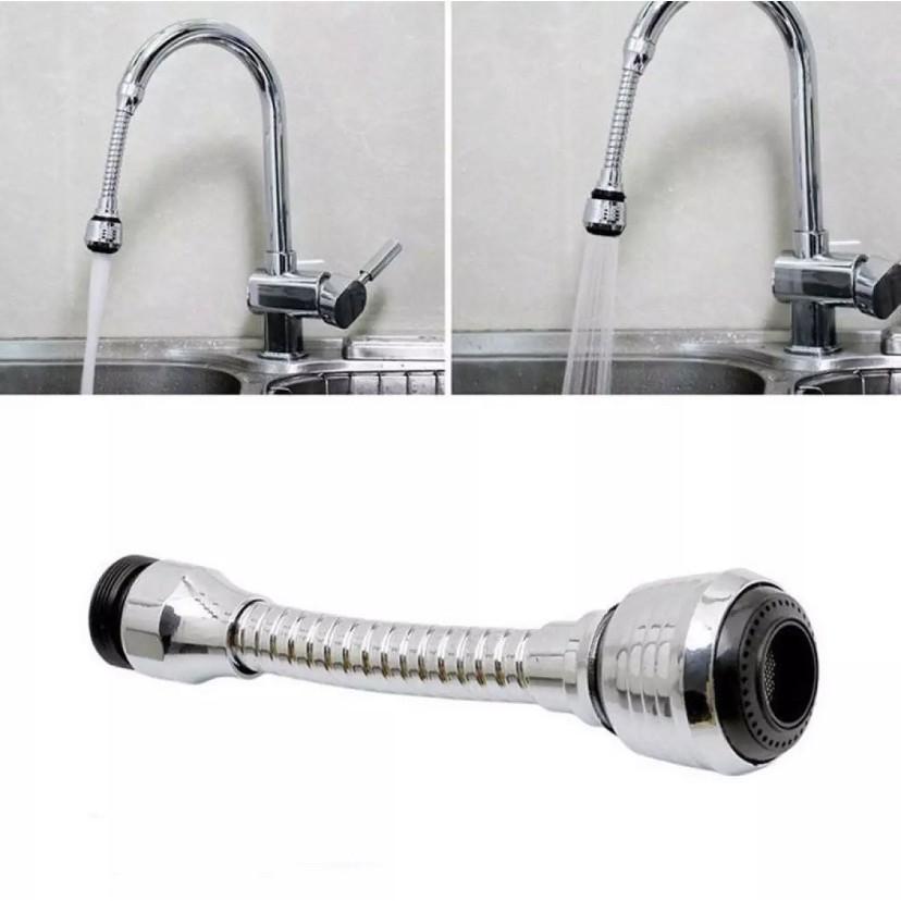 Đầu vòi xịt nước tăng áp cho vòi bồn rửa Turbo Flex xoay 360 độ