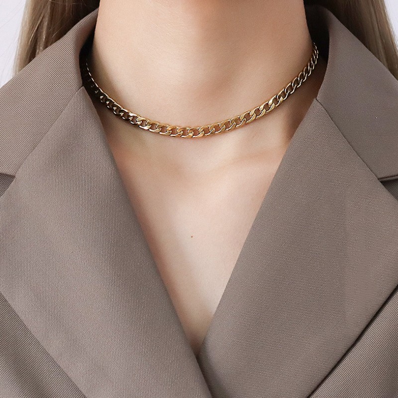 Bộ 2 Dây Chuyền Dây Xích Titan Ko Đen TT 3352