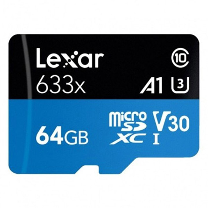 Thẻ nhớ Micro SD Lexar 128GB 64GB UHS-I 633x U1 95Mbs video 4k