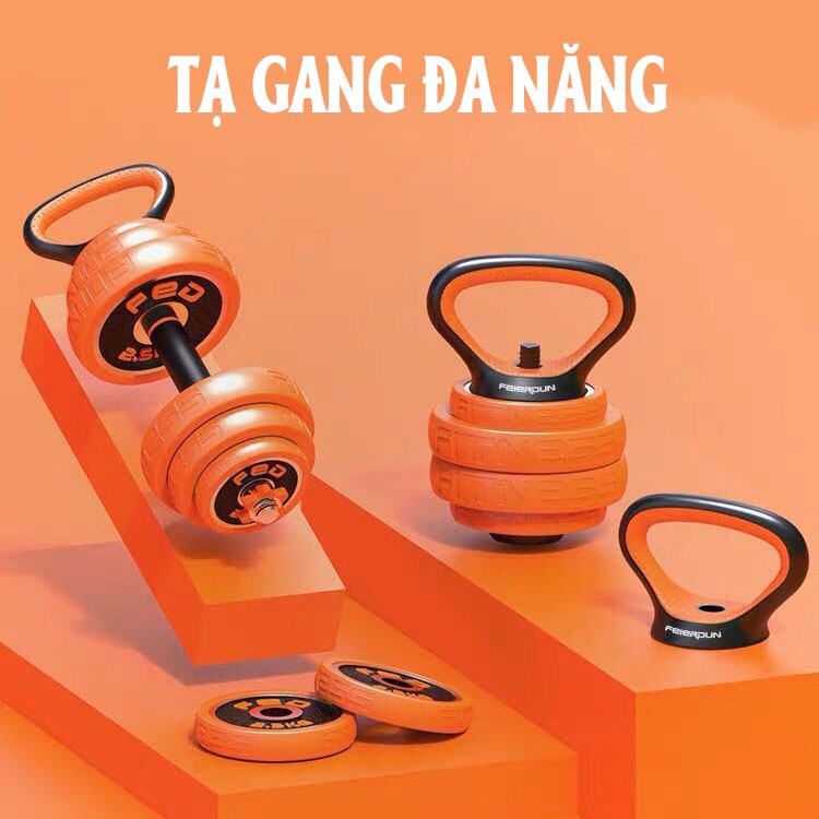Bộ Tạ Tay FED 20KG Thép Mạ Niken Điều Chỉnh Đa Năng