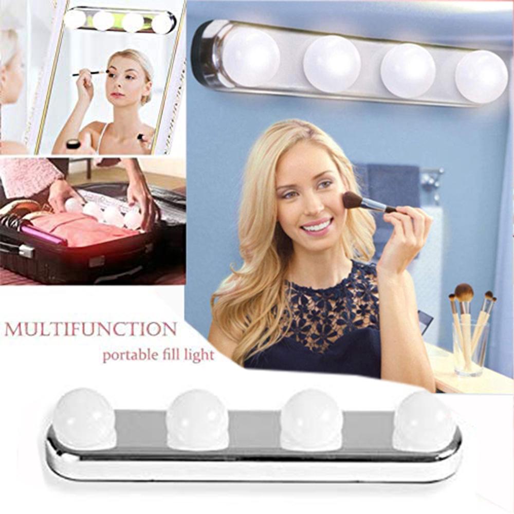 Đèn 4 Led Gắn Gương Trang Điểm Có Giác Hút Tiện Dụng