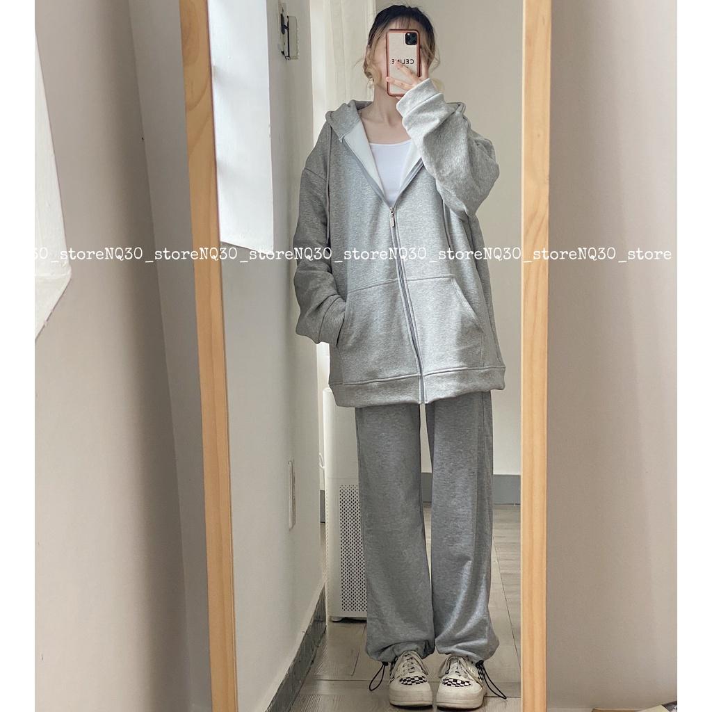 Áo Khoác Nỉ Hoodie Zip Form Rộng Nam Nữ Unisex