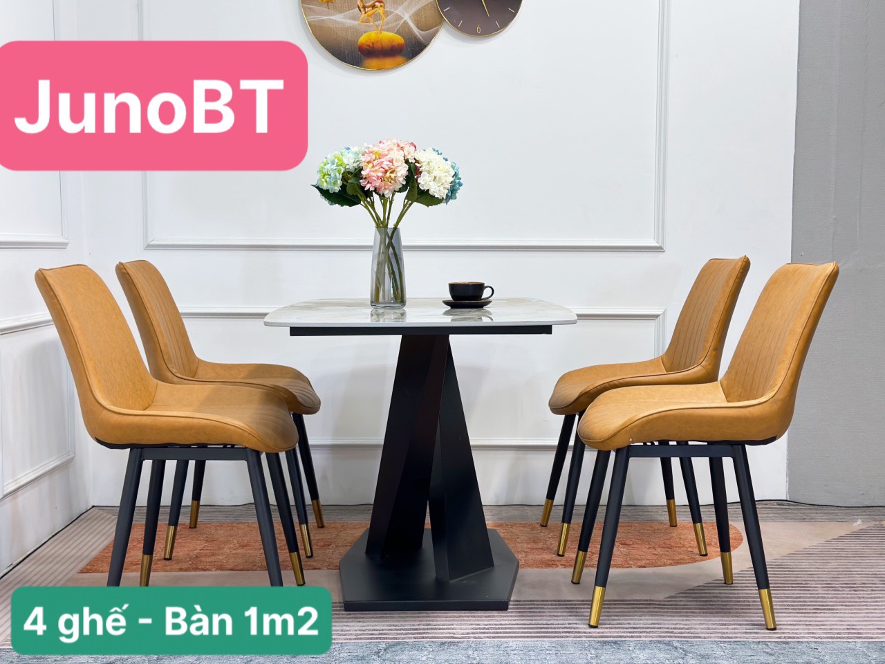 Bộ Bàn Ăn Mặt Đá Cao Cấp 2023 Hàng Sẵn Kho Đủ Màu Lựa Chọn