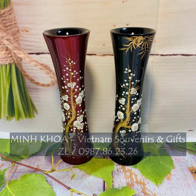 Bình Hoa Lọ Hoa Sơn Mài Thắt Eo 20 Cm - Vietnamese Lacquer Vase