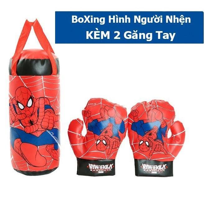 Túi boxing boxxing kèm bao tay cho trẻ tập đấm bốc kích thước 45x15x15cm bao gồm găng tay- Đồ chơi bé trai