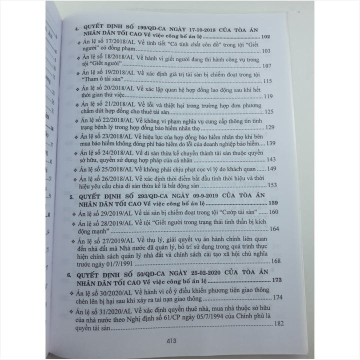 Sách Tuyển Tập 63 Án Lệ Của Hội Đồng Thẩm Phán Tòa Án Nhân Dân Tối Cao Về Hình Sự, Dân Sự, Hành Chính, Kinh Tế, Thương Mại, Lao Động - V2197D