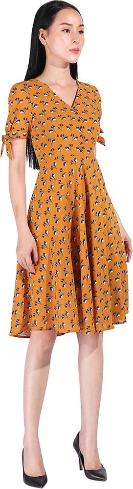 Đầm Xòe Nữ Kiểu Cúc Trai De Leah