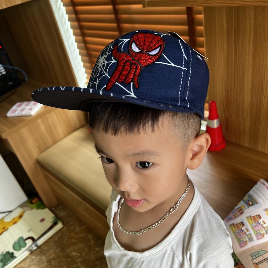 Mũ trẻ em spider man, Nón lưỡi trai họa tiết người nhện độc đáo dành cho bé trai - SUMO KIDS