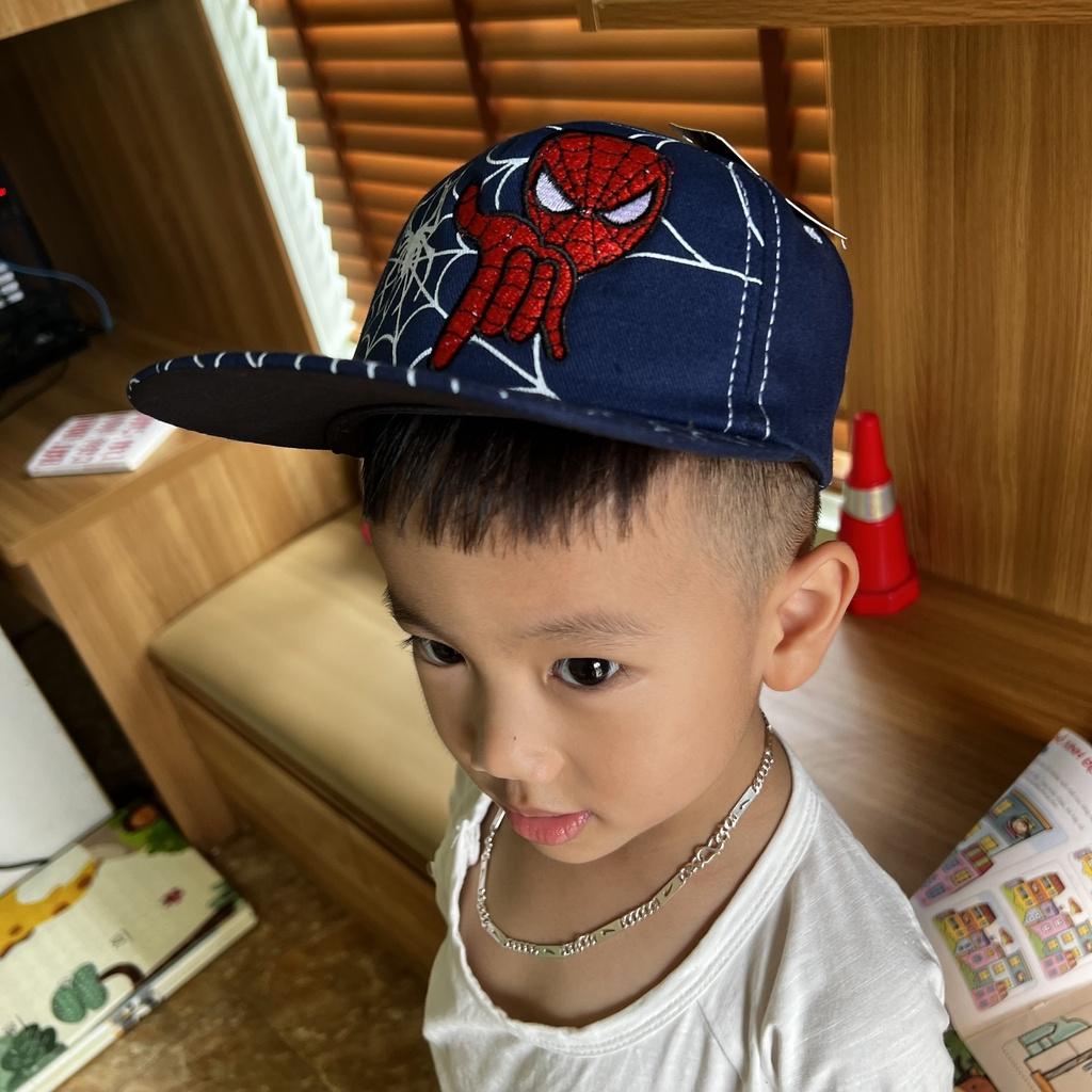 Mũ trẻ em spider man, Nón lưỡi trai họa tiết người nhện độc đáo dành cho bé trai - SUMO KIDS