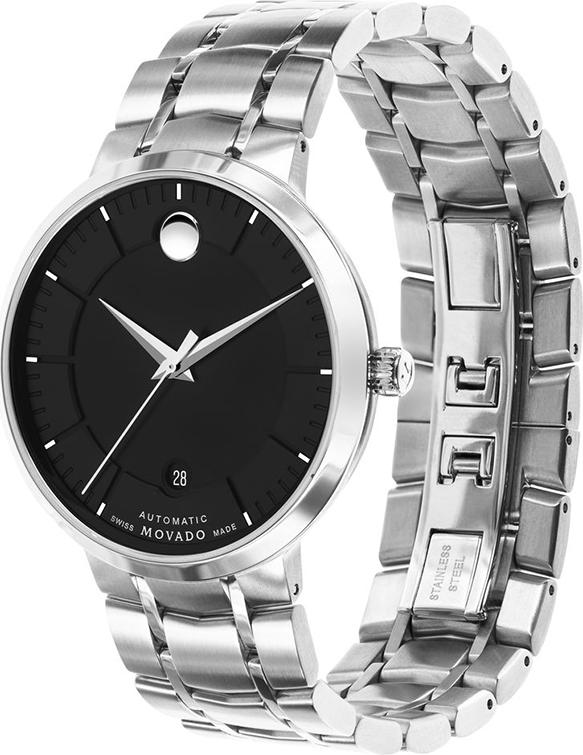 Đồng Hồ Nam Dây Kim Loại Movado 0606914 (39.5mm) - Mặt Đen