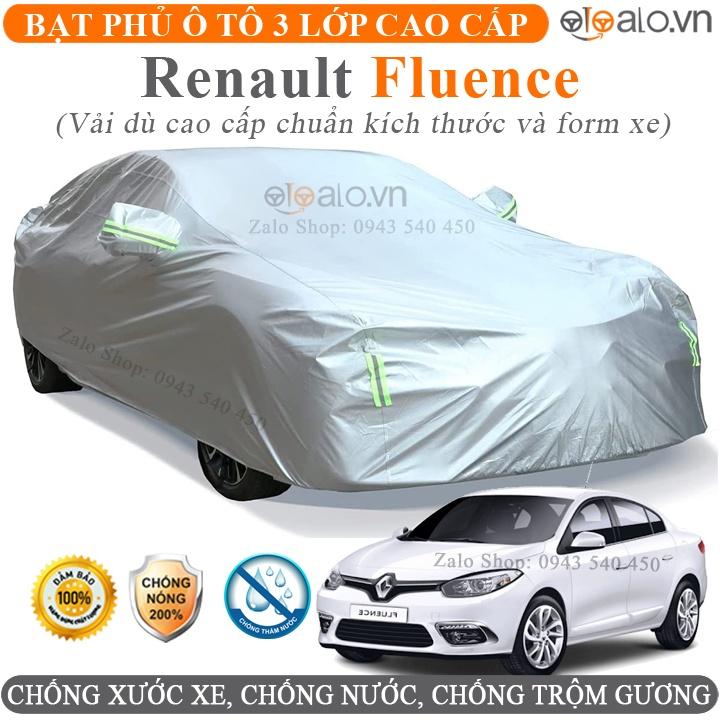 Bạt che phủ ô tô Renault Fluence 3 lớp cao cấp chống nắng nóng nước mưa