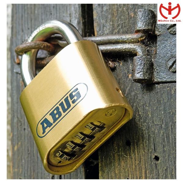 Ổ khóa số ABUS 180IB/50 MARINE thân đồng rộng 50mm có chìa đổi mật mã - chịu mọi thời tiết - MSOFT