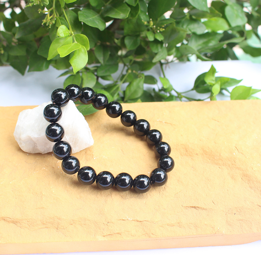 Vòng tay Đá phong thủy Núi Lửa Obsidian cho Tuổi Tý 10ly AKO3