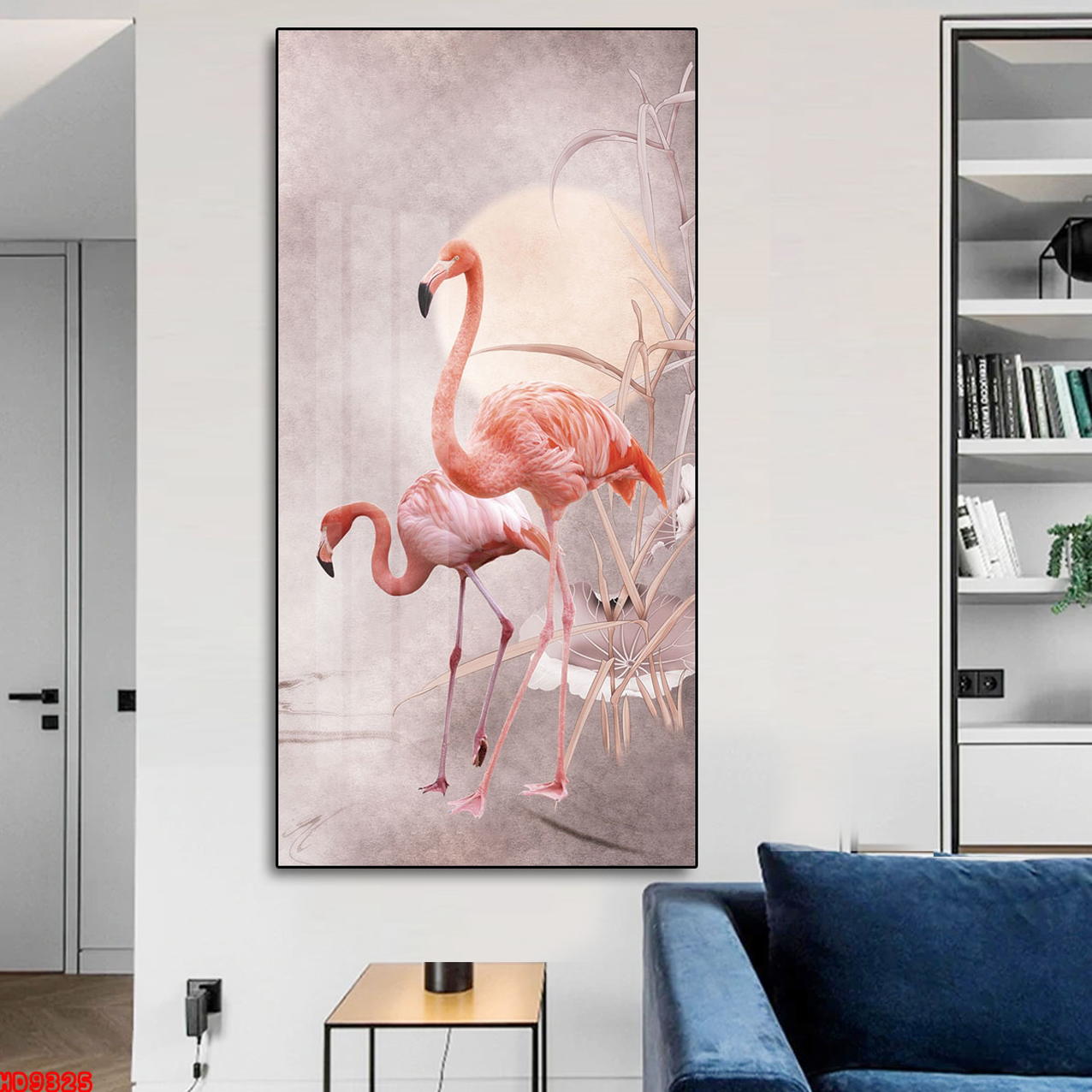Tranh Canvas Động Vật Trong Thiên Nhiên - Tranh Đôi Hạc Bên Hồ Đẹp