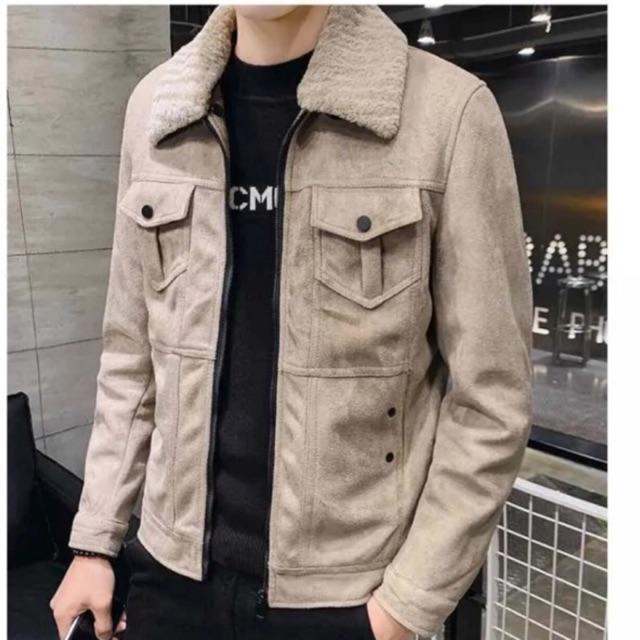 Áo da lộn trần bông cao cấp -hàng quảng châu