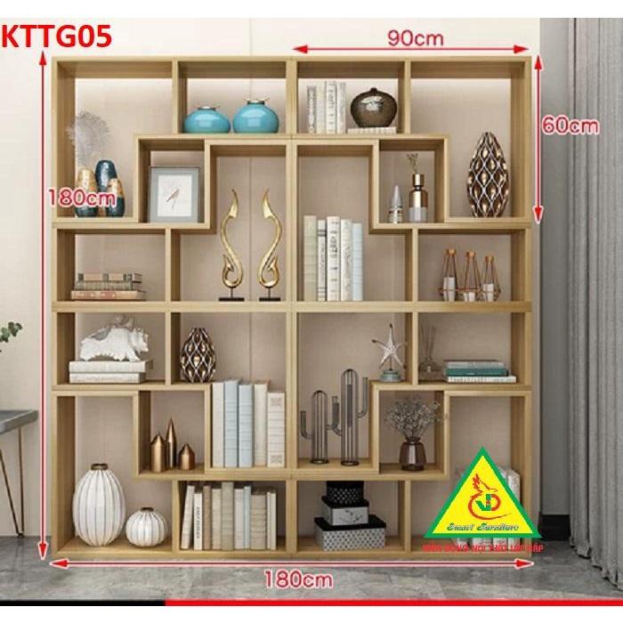Kệ sách để sàn, kệ sách tự đứng, kệ trang trí KTTG05 - Nội thất lắp ráp Viendong Adv