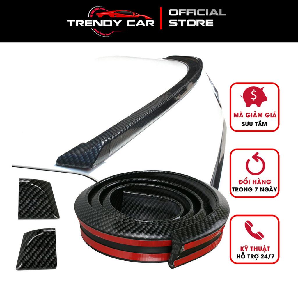 Phụ kiện ô tô |  Đuôi Gió, Cánh Lướt Gió Cao Su Vân Carbon 3D Xe Ô Tô Phong Cách Thể Thao - Cao cấp dài 1,38m, Cao cấp dài 1,38m
