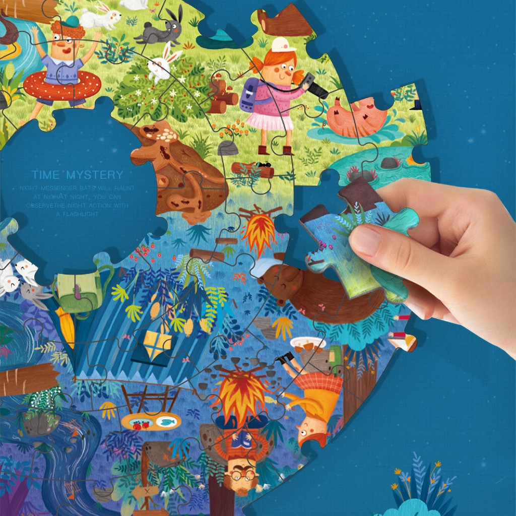 Đồ chơi xếp hình ghép hình puzzle dạng hình tròn Mideer - Chủ đề Khu rừng (150 mảnh ghép)