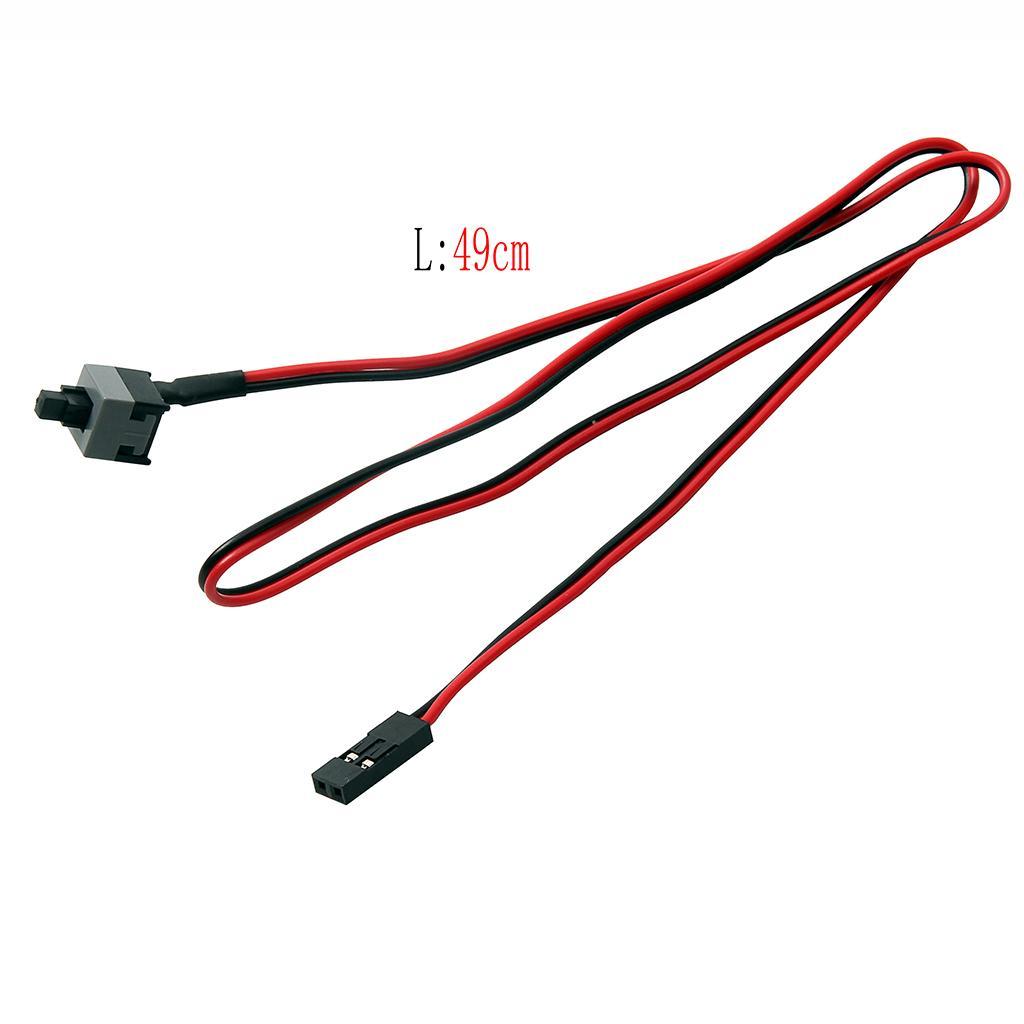 2pcs 2 Pin Desktop Motherboard Power Cable on/off Button ATX Switch Cord