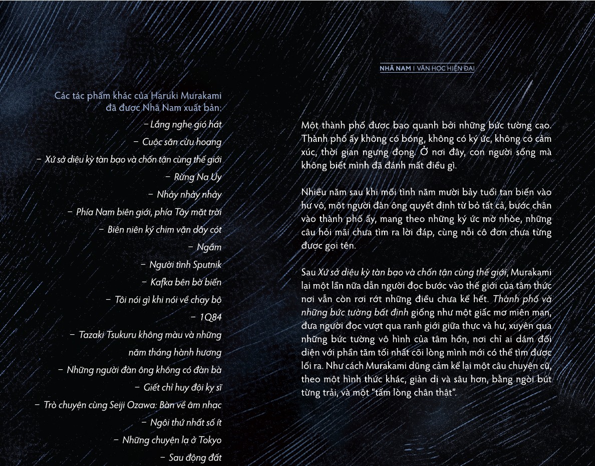 Sách - Thành phố và những bức tường bất định (Haruki Murakami) (Nhã Nam Official)