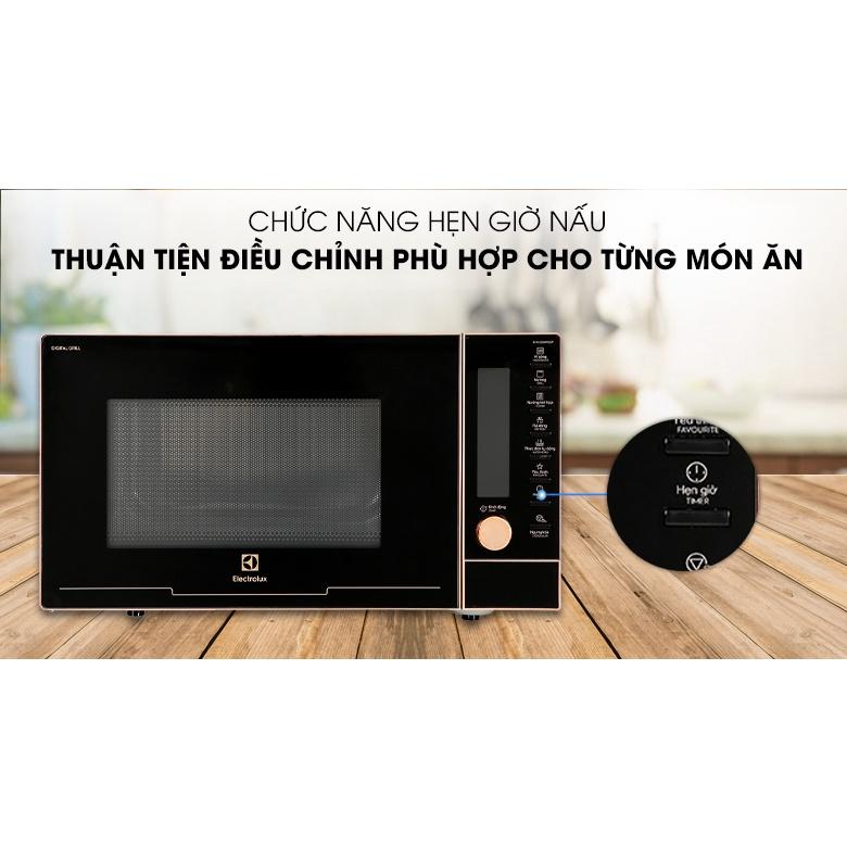 Lò vi sóng ELectrolux 25L EMG25D89GGP Rosegold - Điện tử có nướng 1000W; 9 chương trình; Vi sóng 5 mức 900W - Hàng chính hãng