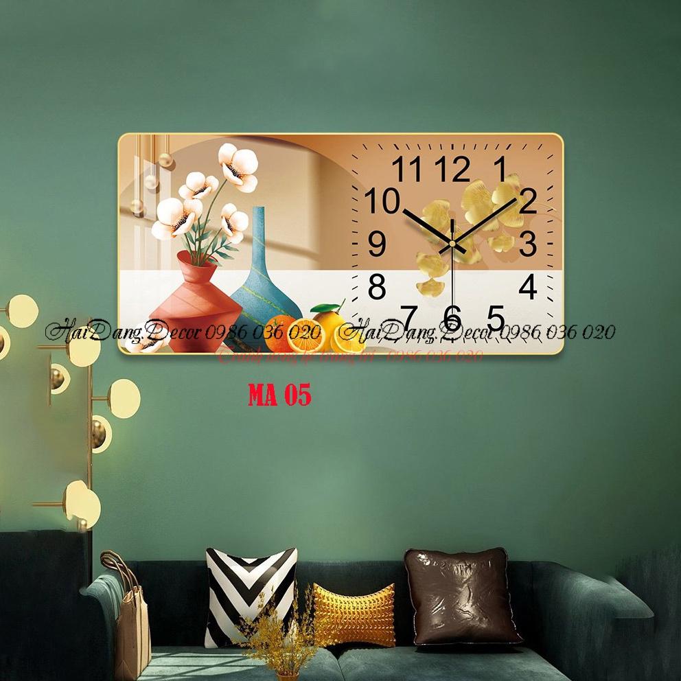 Tranh đồng hồ treo tường tráng gương 3d cao cấp ️Giá xưởng️ Tranh trang trí decor, kèm pin đinh treo không cần khoan