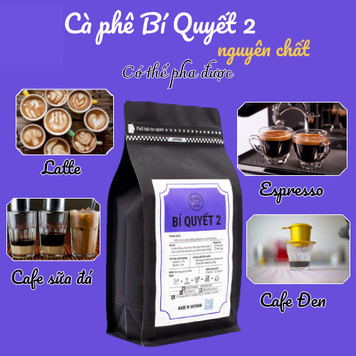 Cà Phê Rang Xay Nguyên Chất - 90S Coffee Vietnam | Bí Quyết 02 | Công Thức Phối: Robusta + Culi + Arabica | 100% Cà Phê Sạch | Đậm Đắng - Chua Thanh - Hậu Ngọt