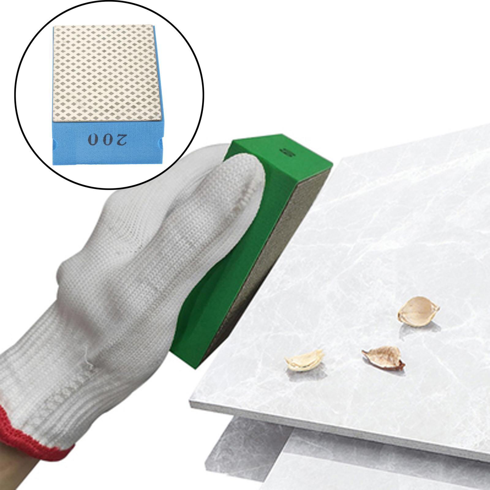 2 Pcs Diamond Polishing Hand Pads Block Granite Marble Glass Polishing 200
