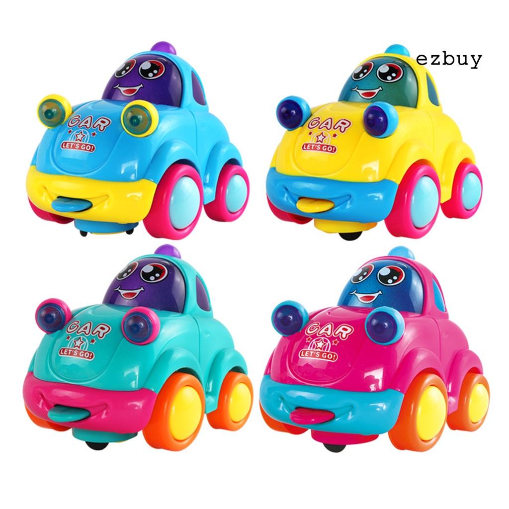 EY-Baby Cute Cartoon Multifunctional Universal Wheel Toy Car with Sound Light