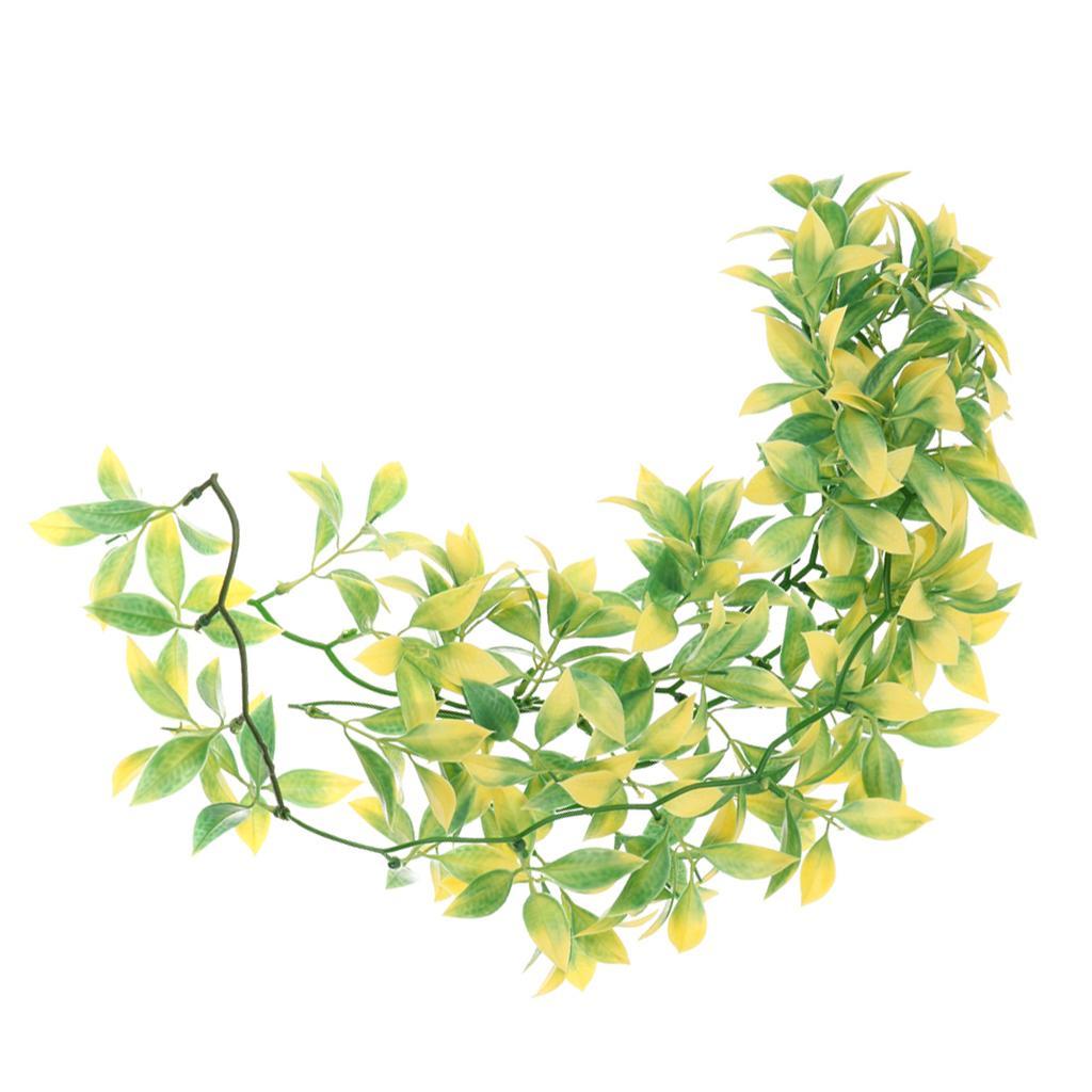 2Pack Reptile Terrarium Vivarium Ornament Decor Artificial Plant Fake Ivy Vine