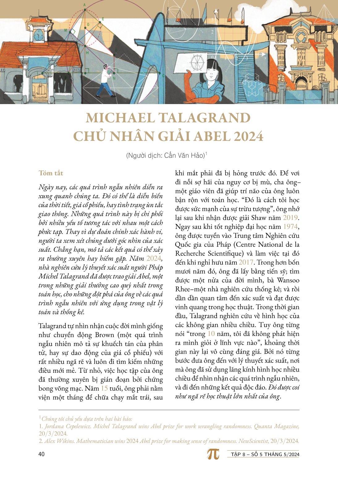 Tạp chí Pi- Hội Toán học Việt Nam số 5/ tháng 5 năm 2024