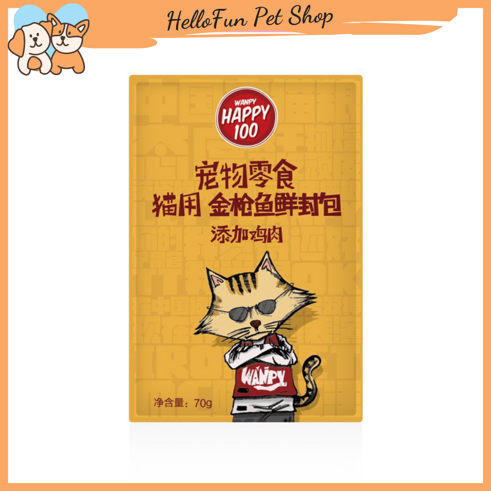 Pate Wanpy Happy 100 cho mèo - Thức ăn ướt cho mèo thơm ngon bổ dưỡng