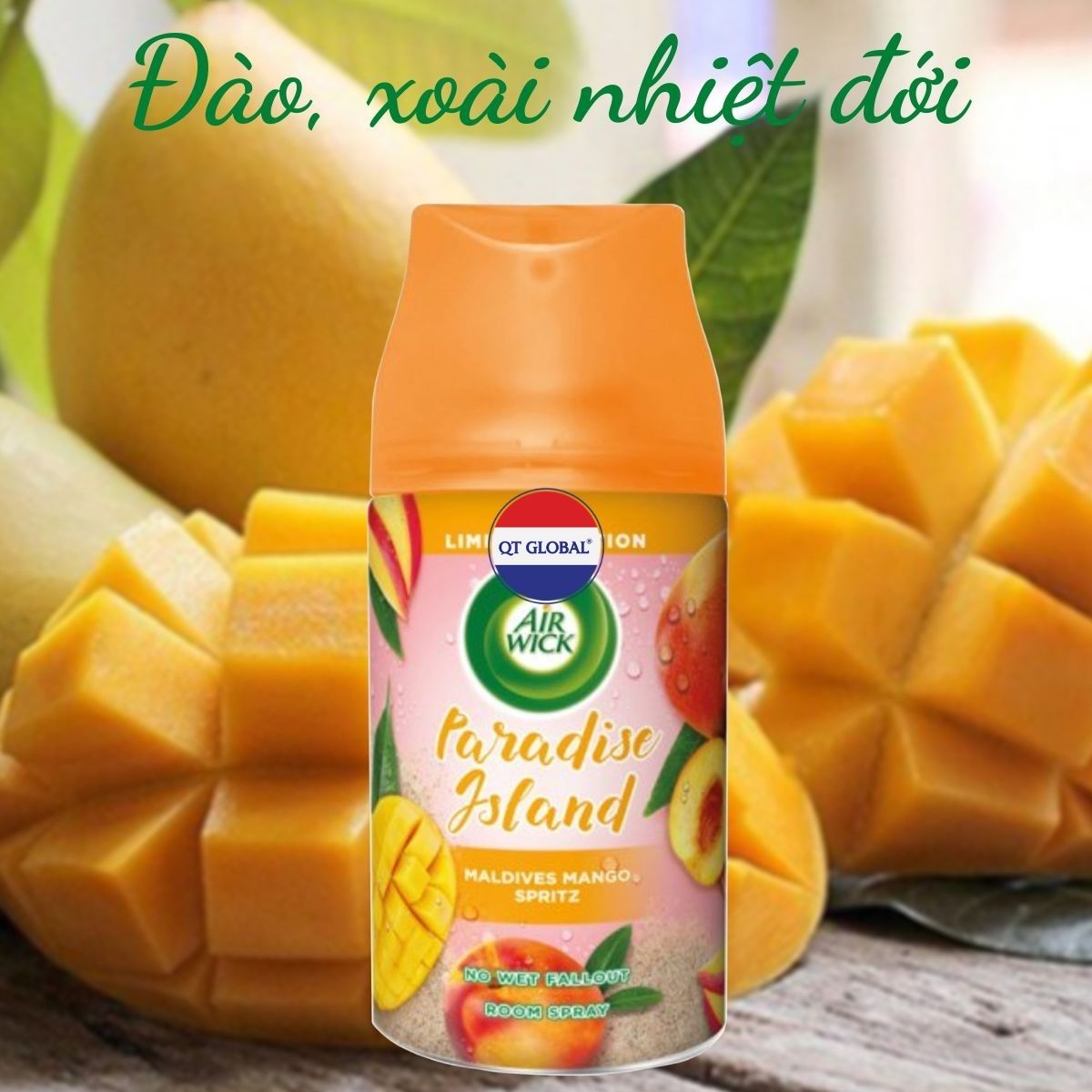 Bình xịt thơm phòng Air.Wick Maldives Mango Spritz 250ml QT0044 - Xoài Maldives, gió biển