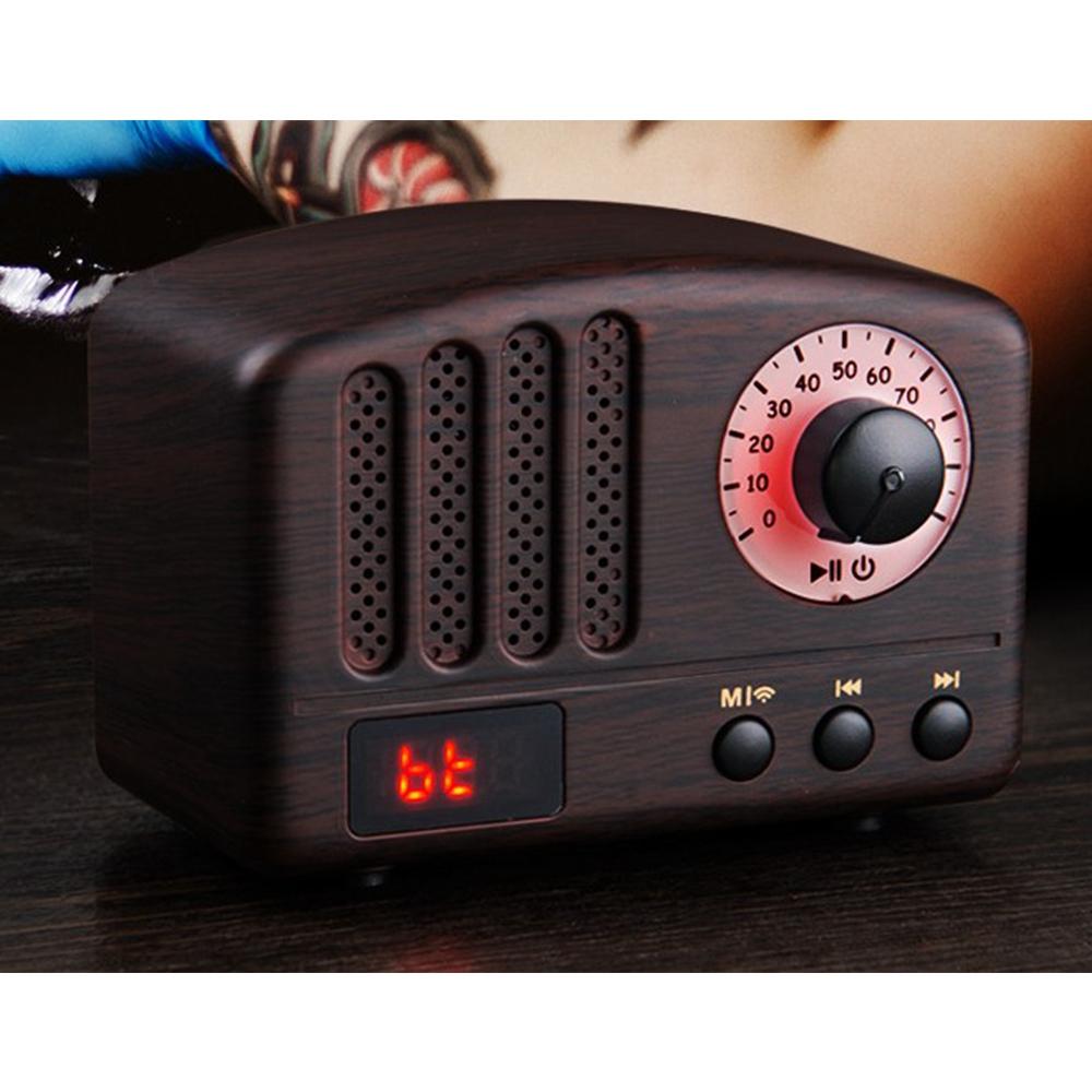 Retro Radio- loa di động cổ điển Phong cách cổ điển Mini Size Bluetooth Loa với FM Radio