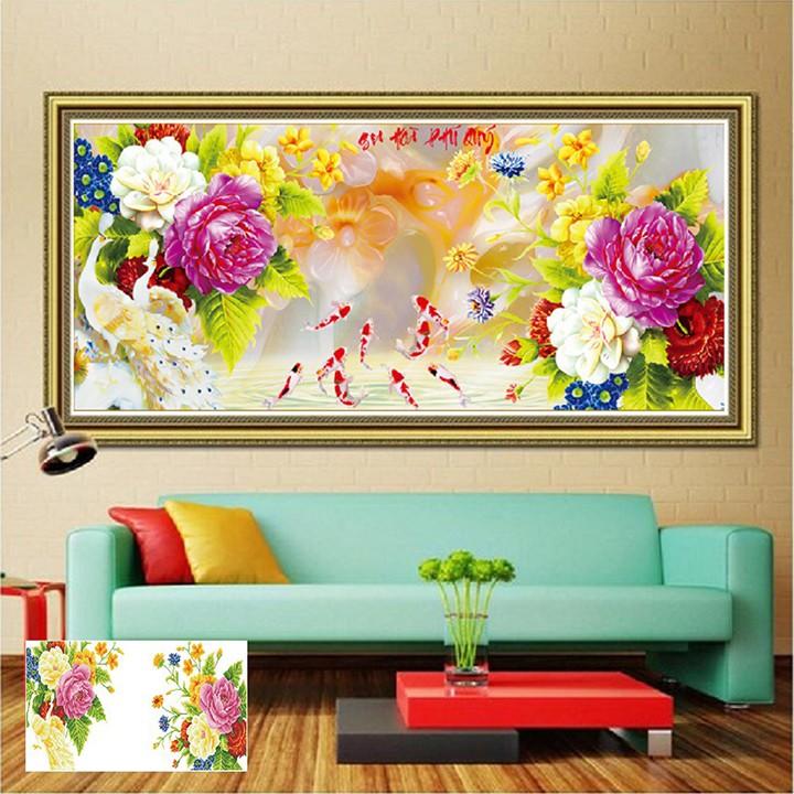 Tranh đá công gia hòa phú quý VS072 - kích thước: 100 * 48cm.