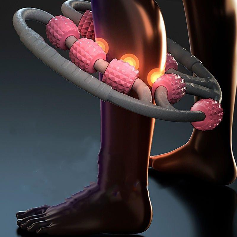 Hình Khuyên Cầm Tay Kẹp Bê Con Lăn Massage Thư Giãn Cơ Bắp Con Lăn Stovepipe 8 Bánh Yoga Vòng Chân Máy Massage 2021 Phong Cách Mới