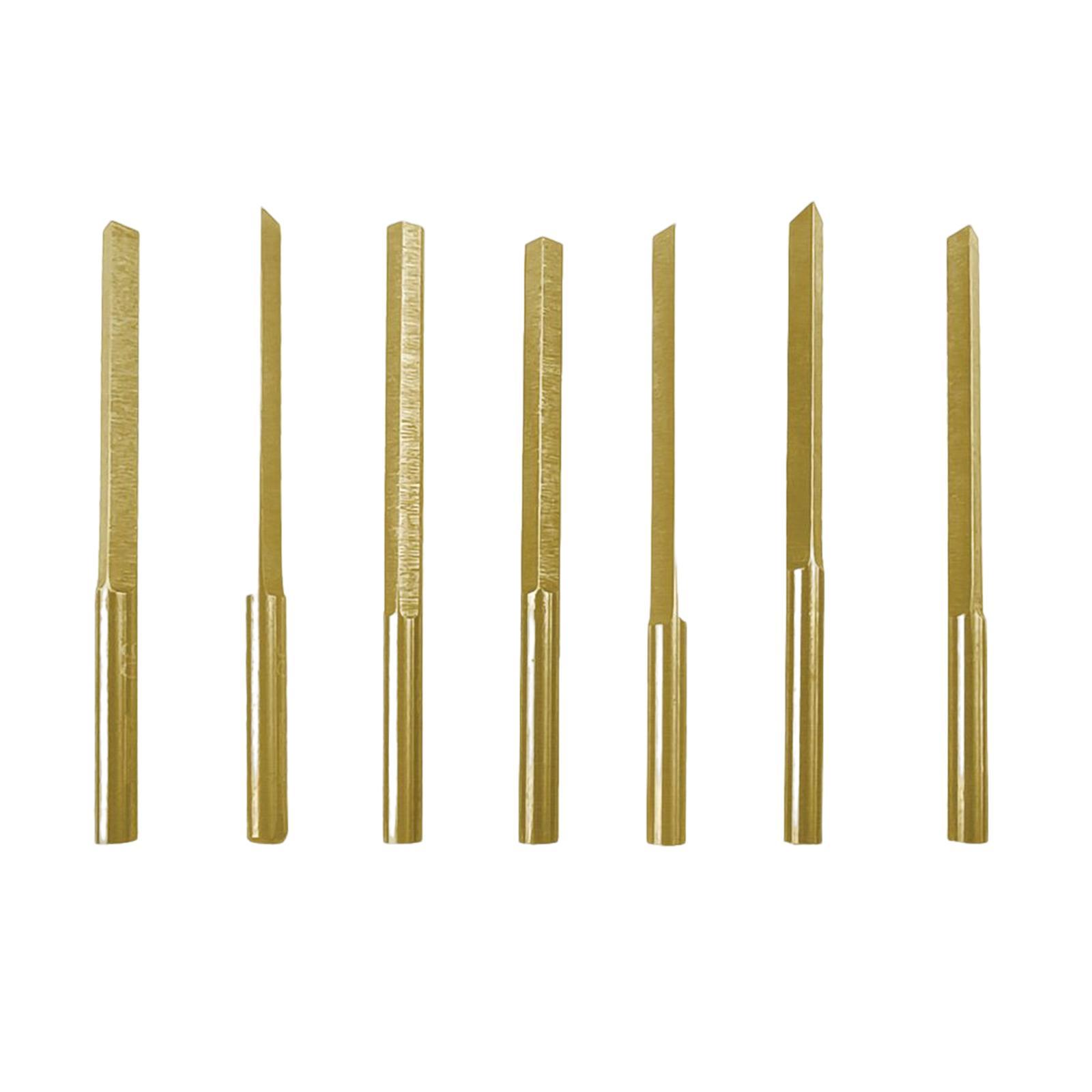 7x Triangle Graver Tungsten Steel Spatula Jewelry Engraving Equipment