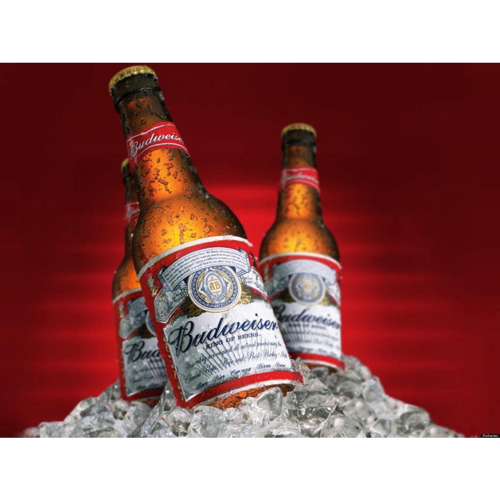 Chai bia thủy tinh BUDWEISER 330 ml lẻ dùng thử